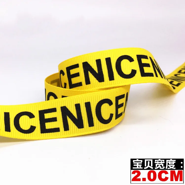 

High quality 3/4'' 20MM Printed letters "NICE" Grosgrain Ribbon Shoelaces Clothing Accessories DIY Handmade Materials 1 meter