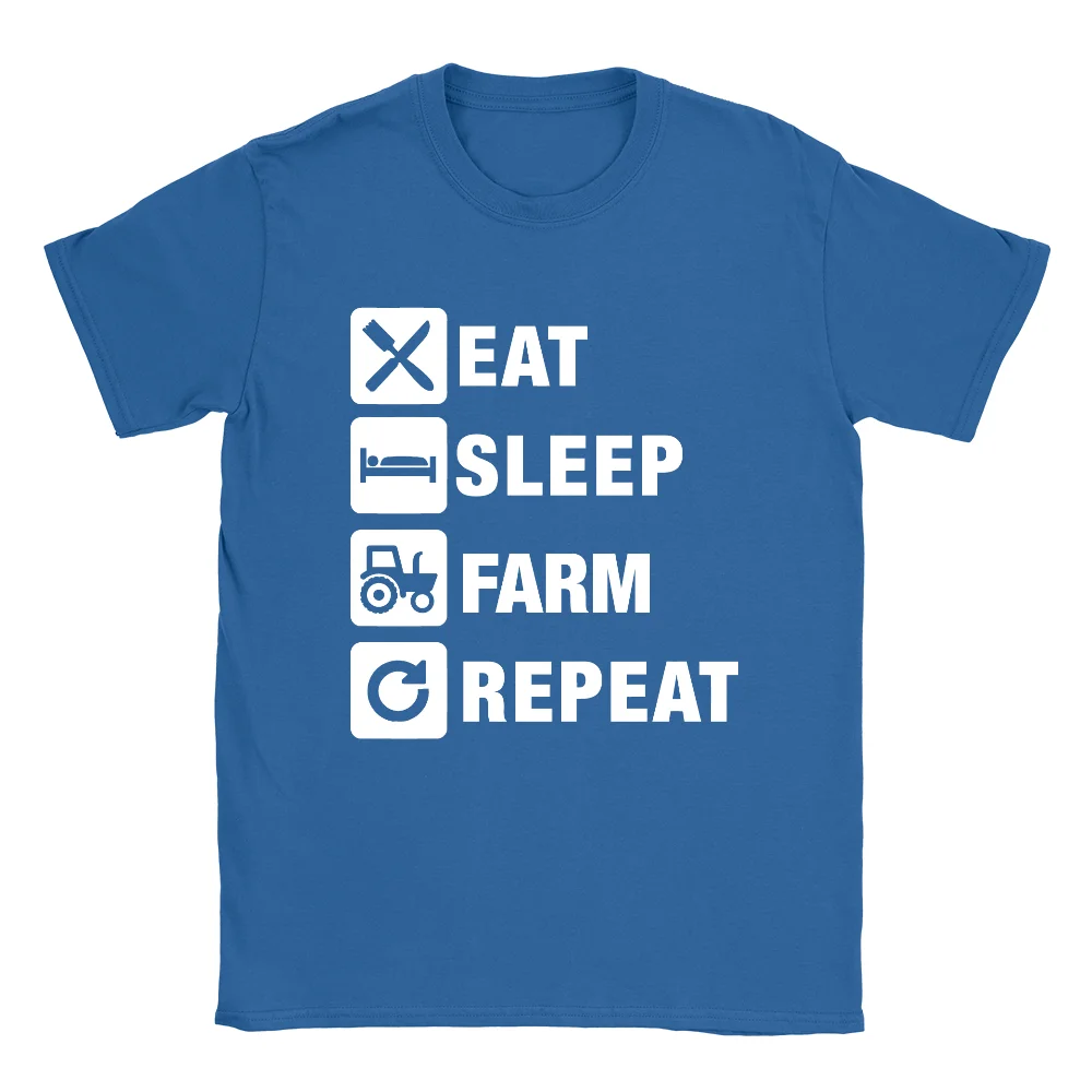 Eat Sleep Farm Repeat Мужская футболка трактор подарок для фермера Топ | одежда