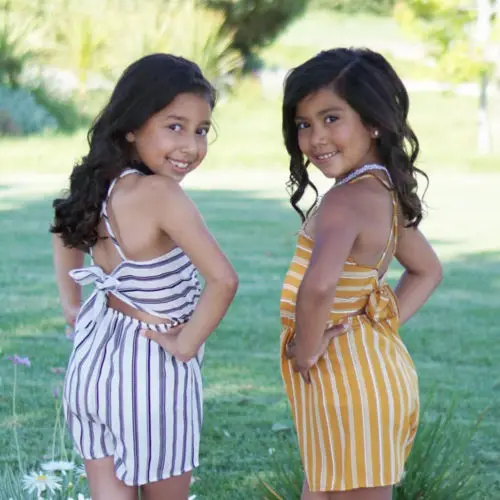 Младенческой Дети для маленьких девочек с открытыми плечами комбинезон костюм