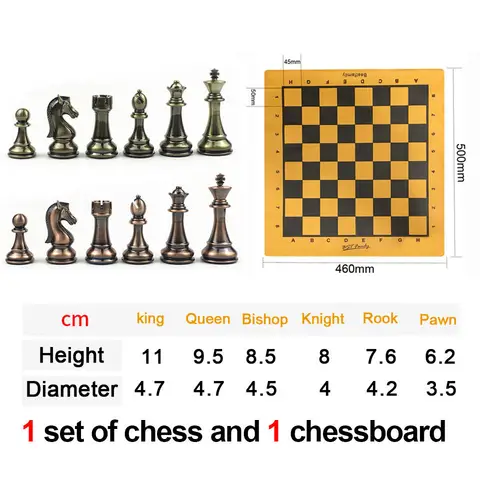 Роскошный Шахматный набор Kirsite, Технология гальванического покрытия, шахматы высокого класса, высотой короля 110 мм, шахматная игра, яркий Шахматный набор