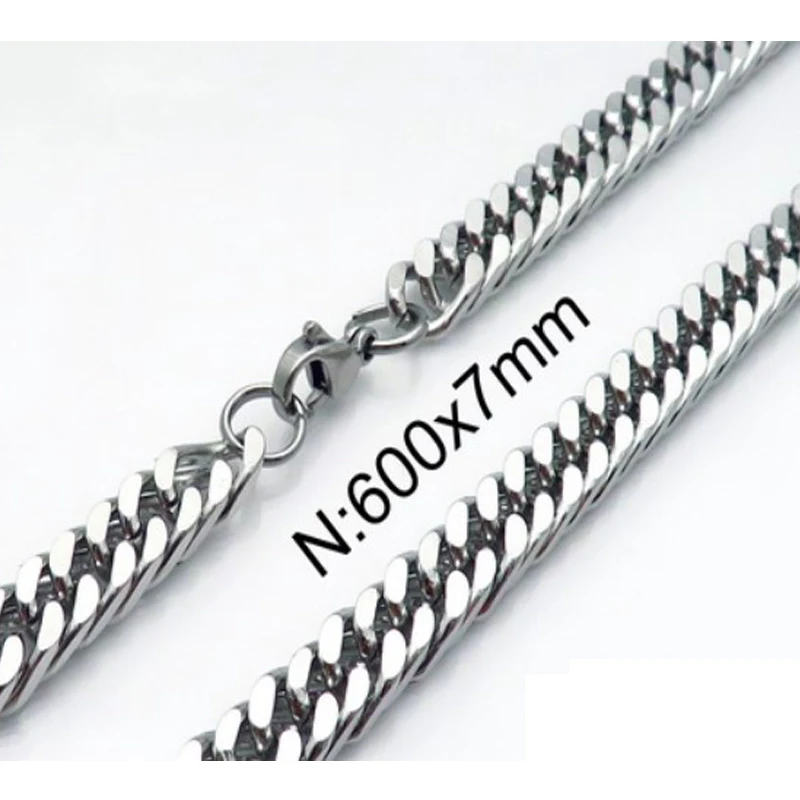 Классическая мода цепи с лица Стиль хип-хоп Европа нейтральный 7 мм Ширина