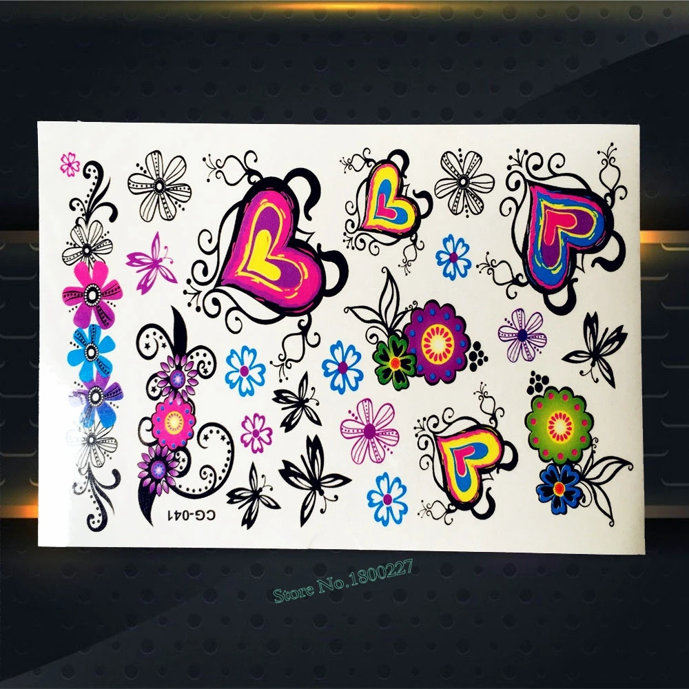 1 шт. Лидер продаж 3D Цветочные Розы имитация водостойкой Временной Татуировки