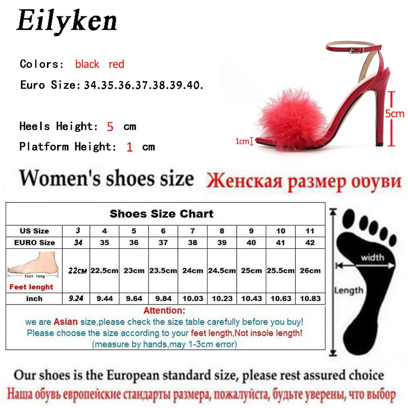 Eilyken новые женские босоножки Сезон лето Обувь на тонком высоком каблуке с пряжкой