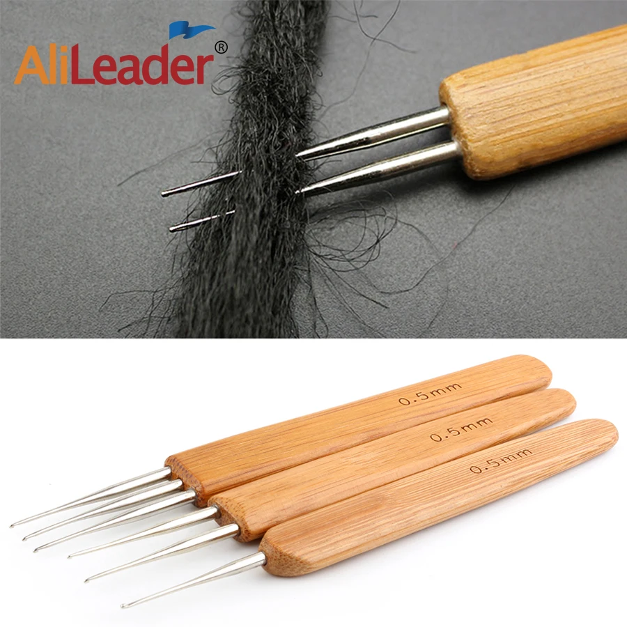 AliLeader 3 шт./партия бамбуковые иглы для вязания крючком плетение волос крючки