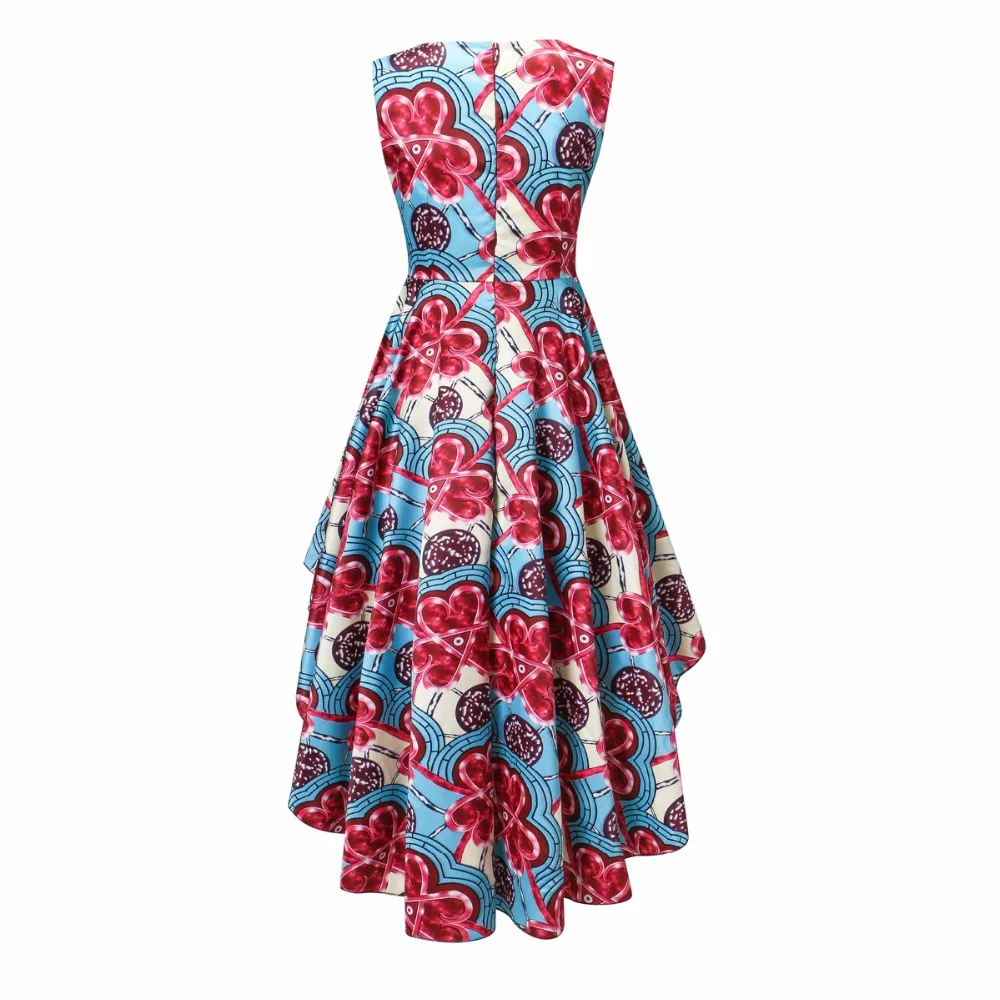 2017 Цветочные Винтаж принт женские летние платье Повседневное рокабилли Платья