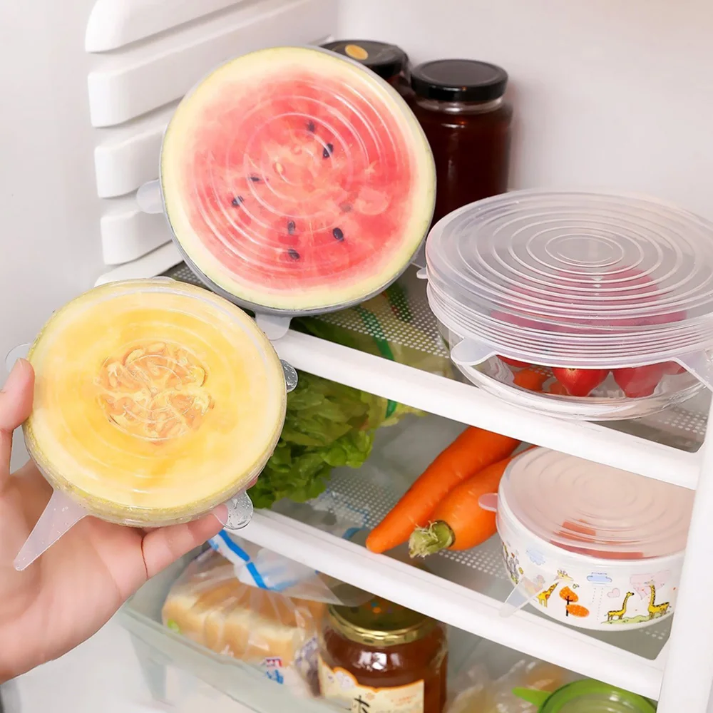 Силиконовые Еда многоразовые крышки растягивающиеся прочный Чехлы различных
