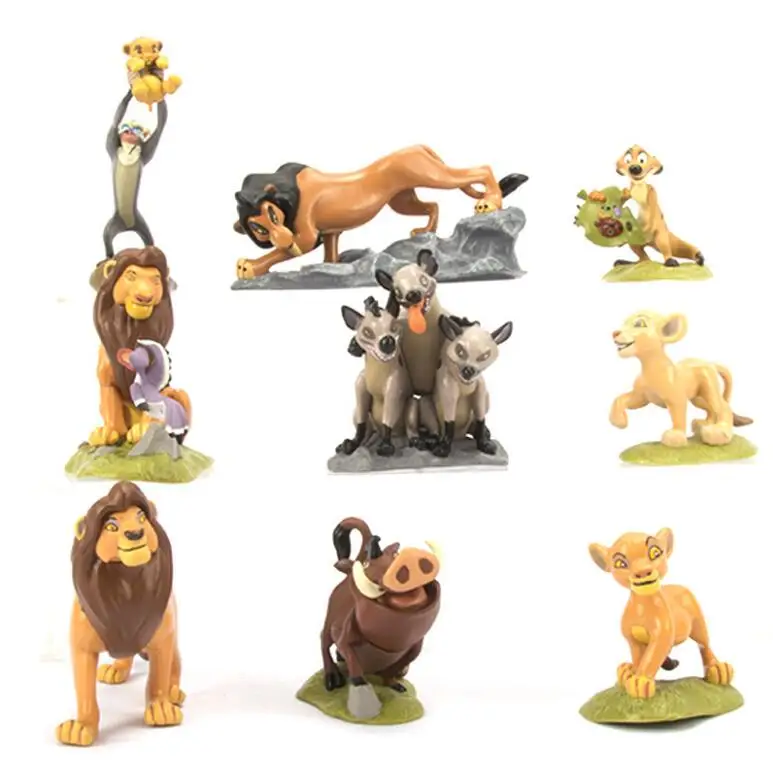 9pcs/Set The Lion King Action Figure Toys Animal Lion Figurine Doll Toys Simba Nala Timon Model Classic Toys