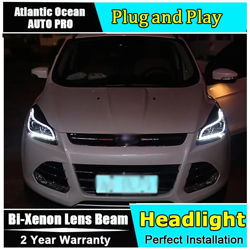 Ксеноновые H7 Фары для ford kuga escape 2013 2016 автомобильный Стайлинг LED руководство DRL HID