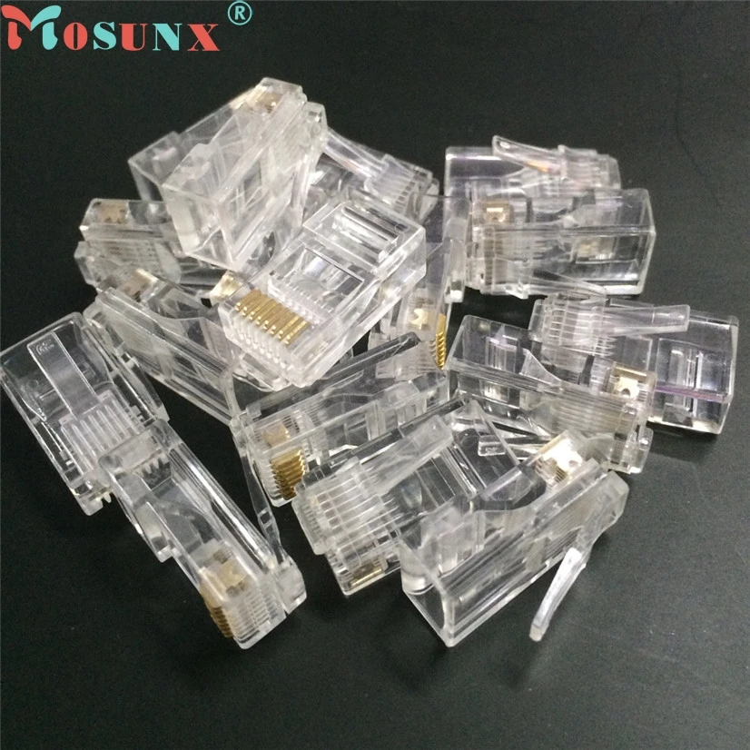 Заводская цена MOSUNX 10 шт. Cat5 Cat5e сетевой разъем rj45 металлический Кабель модульный
