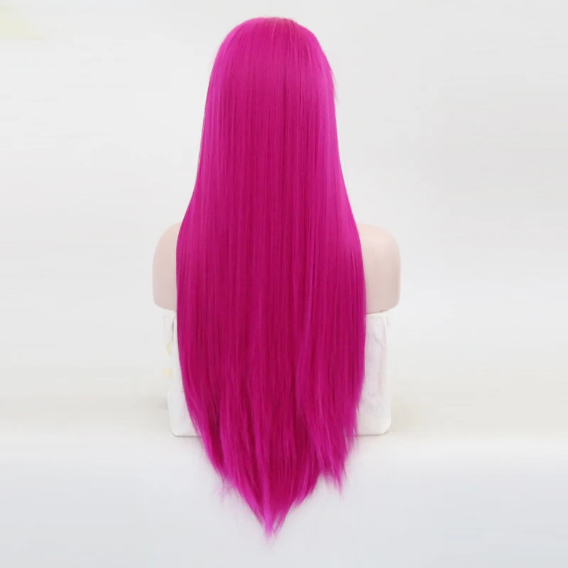 Парик из длинных шелковых прямых синтетических волос средняя часть высокая