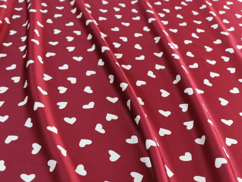 Burgandy одежда для сна с принтом креп сатин ткань childlike love hearts печать Шармез платье