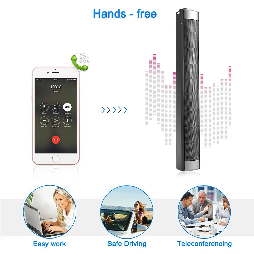 HIFI беспроводная звуковая панель Bluetooth колонка тонкая магнитная коробка сабвуфер