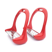 aluminum horse stirrups red with stainless steel pad horse riding equestrain