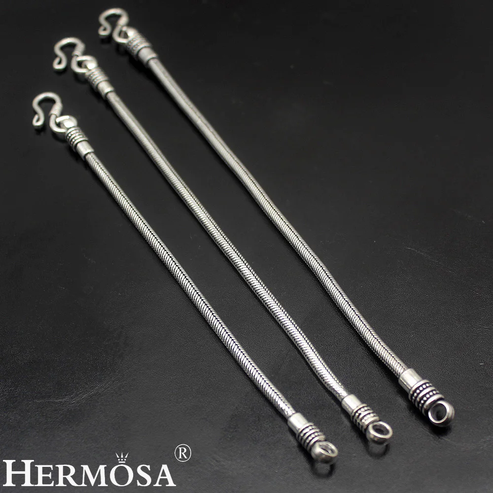 HERMOSA jewelry classic HOT Bali Design VINTAGE 925 пробы Серебряная цепочка 3 размера на выбор браслеты