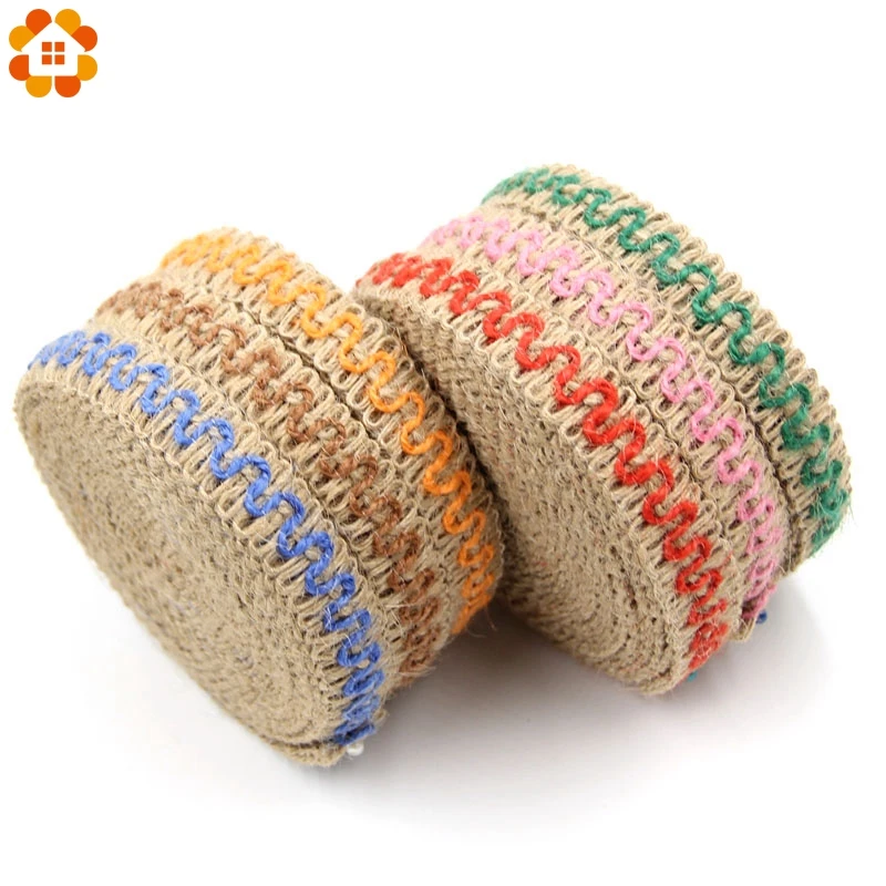 5 м/лот джут рулонов мешковины Гессе ленте Кружево деревенский Винтаж для дома