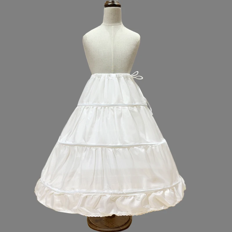 Long skirt lining Детское платье новые сетчатые и вышивкой, платье для принцессы, юбка с длинным рукавом для девочек, торжественное платье длинное платье От 4 до 14 лет - Цвет: Long skirt lining