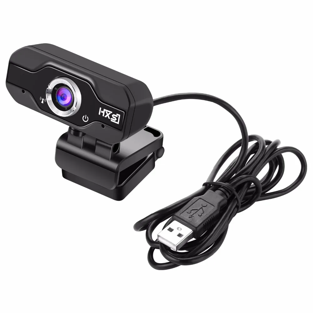 USB-камера HXSJ 720P HD Широкоформатная с микрофоном для ПК настольного компьютера или