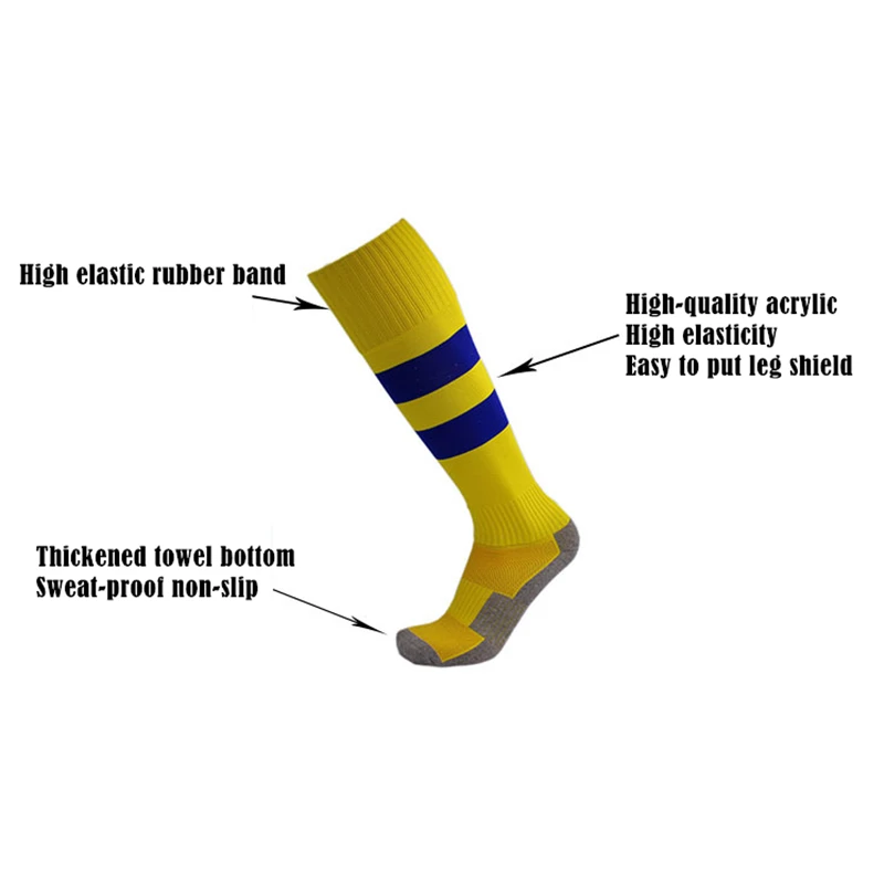 3 пара/лот детские футбольные носки выше колена для мальчиков новые мужские и