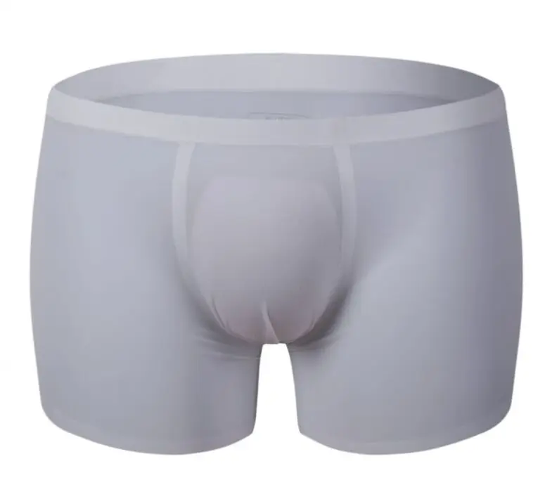 Новое разноцветное Мужское нижнее белье мужские Ультра-тонкие шелковые боксеры