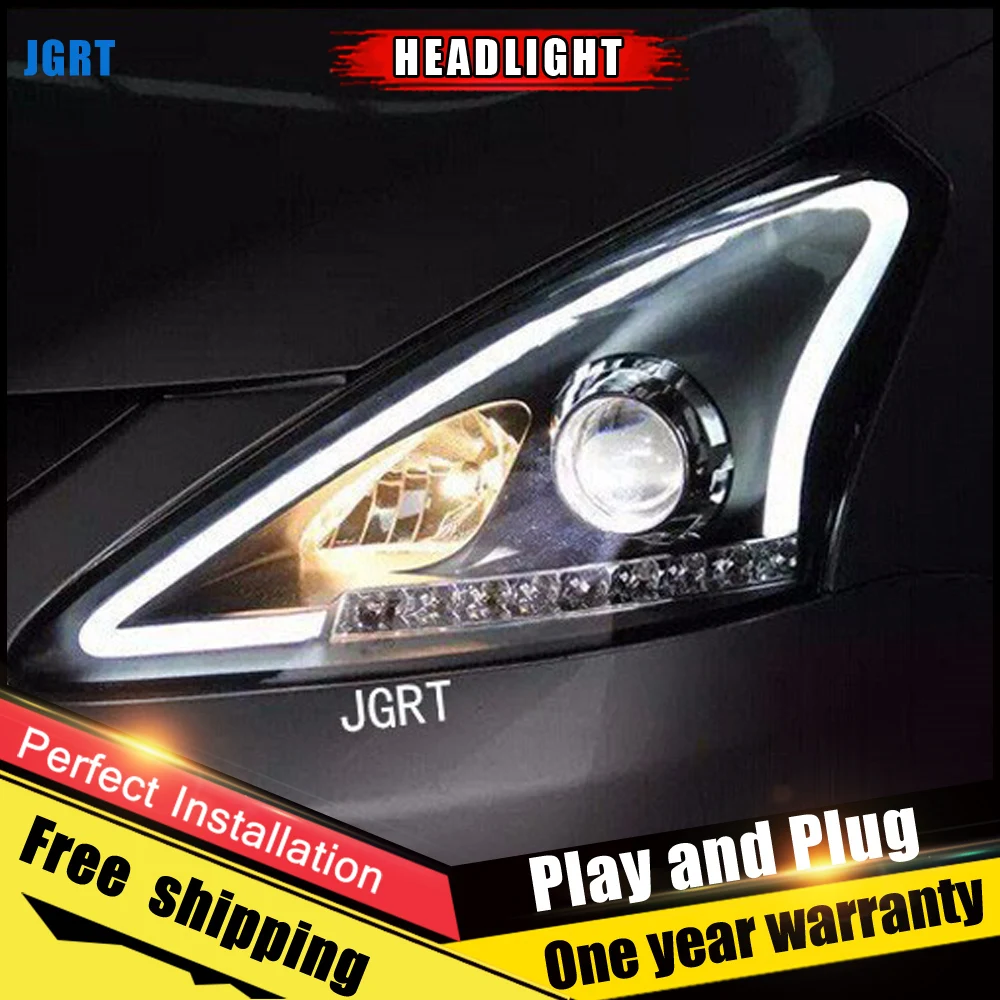 Автомобильные фары светодиодные для Nissan Tiida 2012-2014 светодиодный ные линзы DRL
