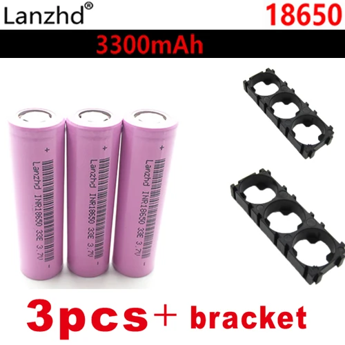 3 pcs and bracket 1-20 шт 18650 с фиксированным кронштейном батареи 3,7 в литий-ионная 3300 мАч 30A 18650VTC7 INR18650 батарея 18650 держатель и Сращивание кронштейн - Цвет: 3 pcs and bracket