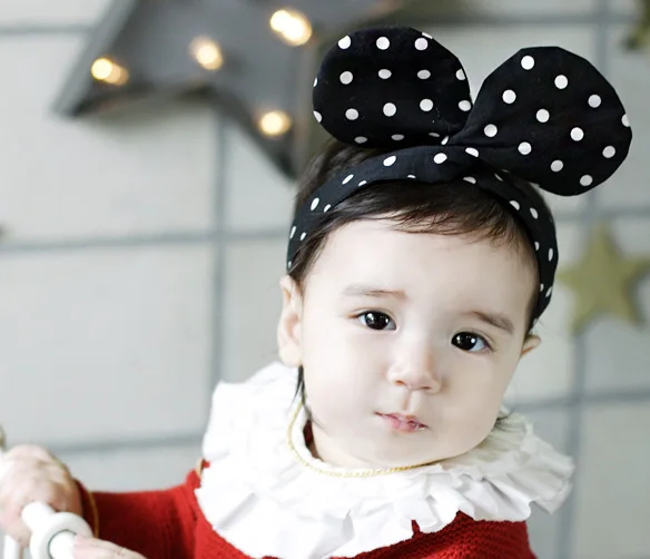 New Mickey Ears Headband Cartoon Minnie ears christmas Headband Bow Modeling Girl Hair Accessories Birthday Party Celebration