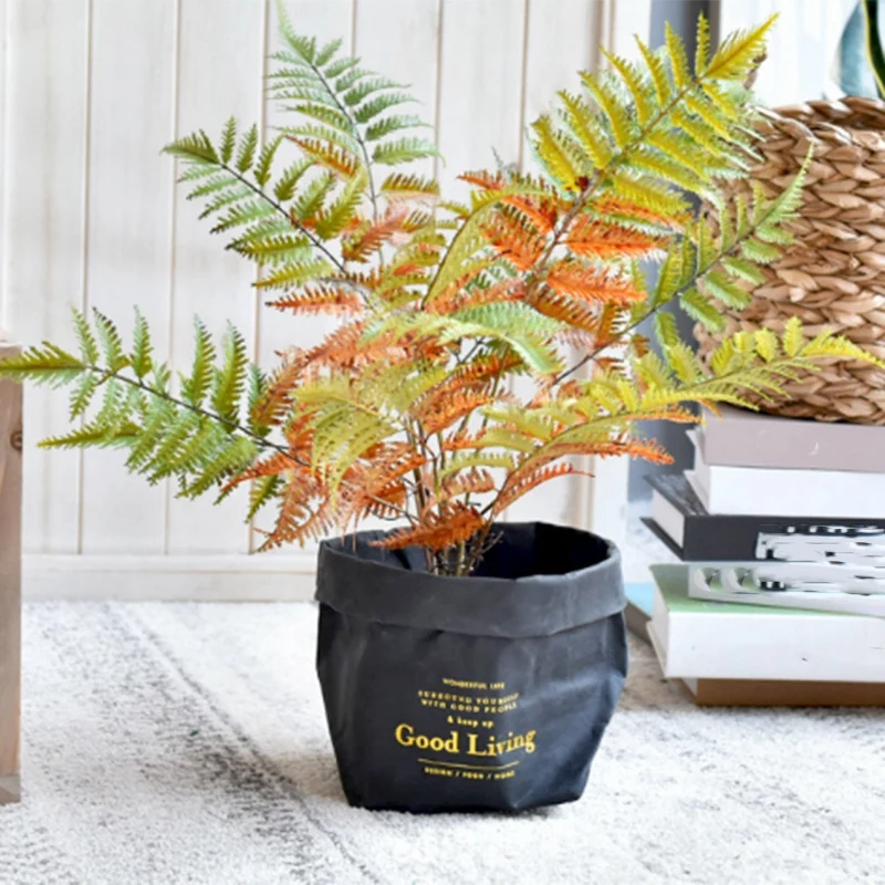 LUDA моющаяся сумка для хранения из крафт бумаги скандинавские небьющиеся