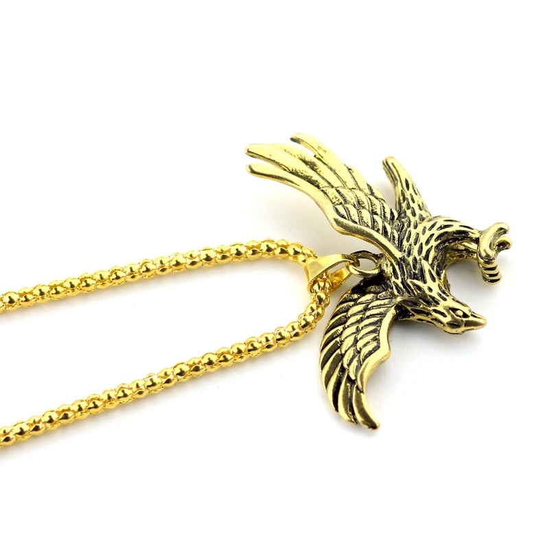Cool Eagle Statement Necklace Pendent Alloy Men Jewelry Hawk Animal Charm Pendant &amp Chain Necklaces Vintage Punk Drop Shipping |