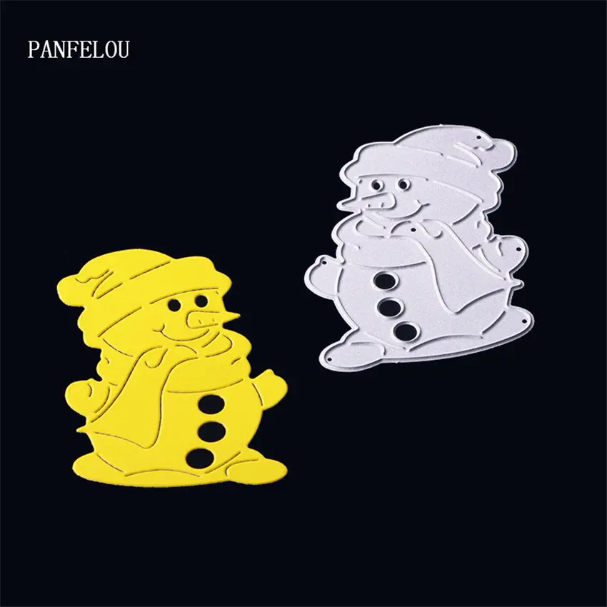 PANFELOU металлическое ремесло милый снеговик бумажные высекальные штампы для