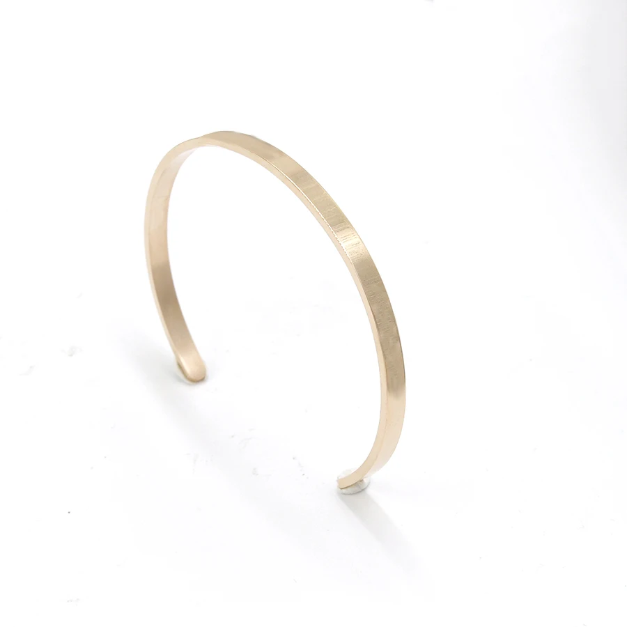 Fnixtar 1.8mm Thickness 4mm Width Stainless Steel Open Cuff Bangle Personalised Engrave Blank DIY 10piece/lot | Украшения и
