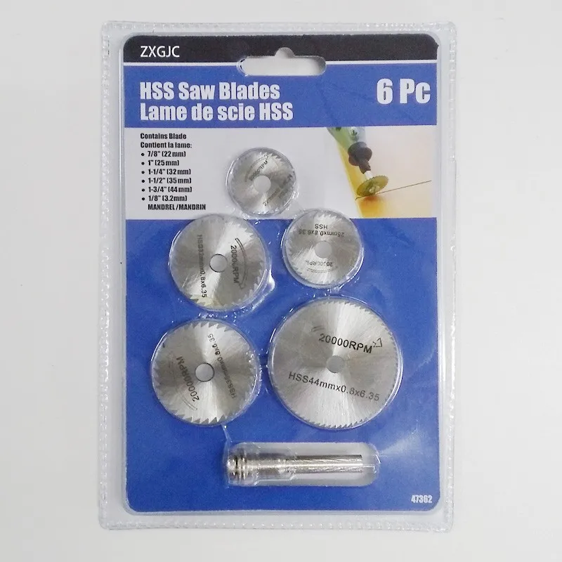 6 шт. HSS пилы для металла и Dremel вращающиеся инструменты (7/8 &quot1&quot 1 1/4 &quot1 1/2&quot 3/4