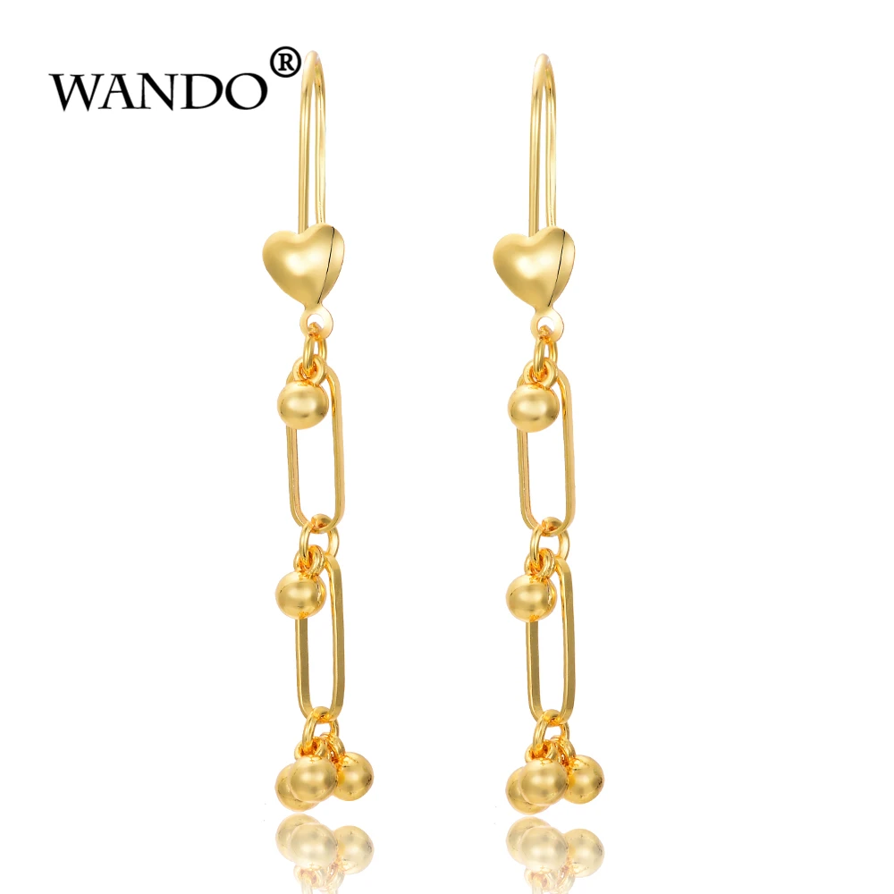 

WANDO Gold Color Geometric Dangle Drop Earrings Women Classic Wedding Statement Party Gifts Earings Fashion Jewelry Female E57