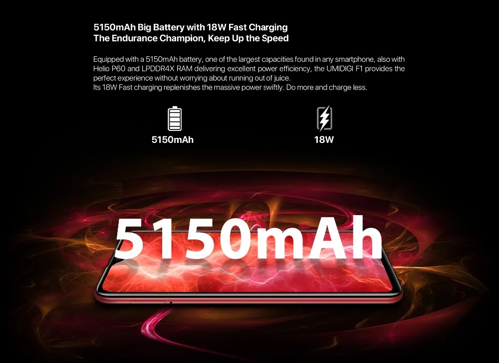 UMIDIGI F1 Play Android 9,0 телефон 6," FHD+ 6 ГБ 64 Гб Helio P60 Быстрая зарядка NFC двойной 4G 16 МП разблокировка отпечатков пальцев мобильный телефон