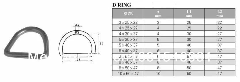 Оптовые 100 шт./12 кг/коробка M10X50X47 кованые и сварные AISI 316 d кольцо из нержавеющей