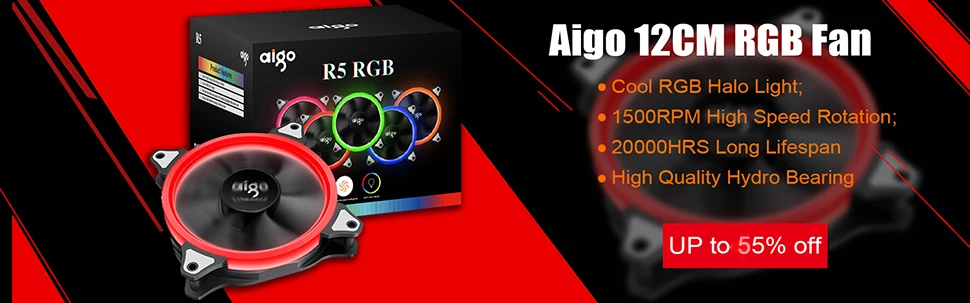 Aigo ICY-X1 высокоэффективный чехол для ПК Вентилятор 120 мм вентилятор охлаждения для компьютера Вентилятор Кулер 3P+ 4P двойной интерфейс вентилятор 12 В