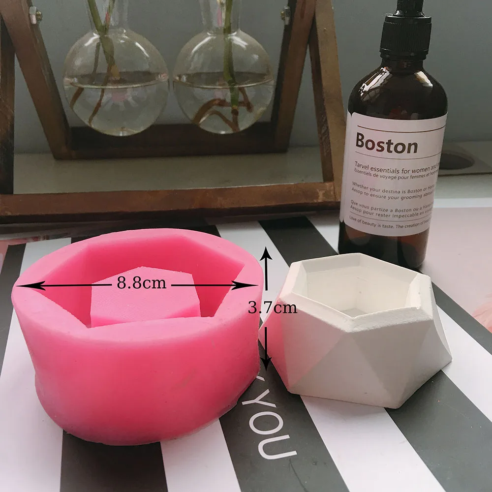Flowerpot Molds Garden Planter Concrete Pot Mold Silicone Candle Holder DIY Form Aroma Plaster Mold|Глиняные формы| |