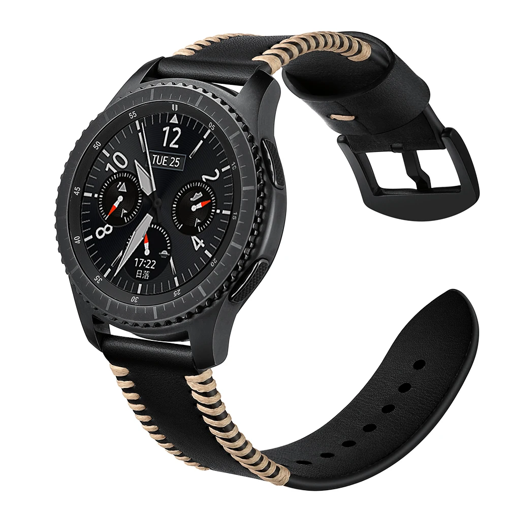Ремешок спортивный из натуральной кожи для Samsung Gear S3 S 3 Frontier/Classic 22 мм | Электроника