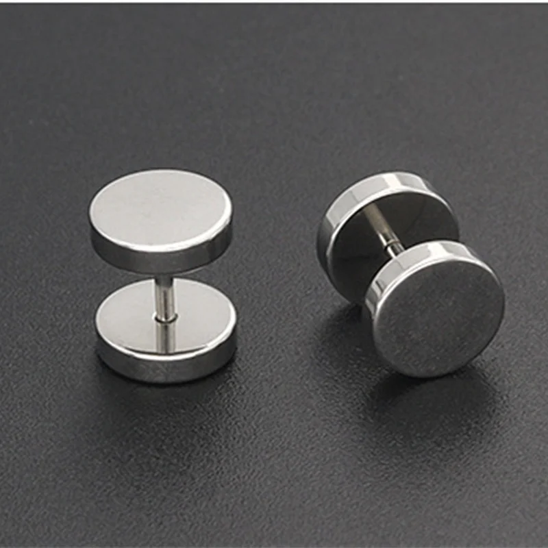 1 пара циркулярная штанга из титановой стали|dumbbell earring|stainless steelsteel stainless |