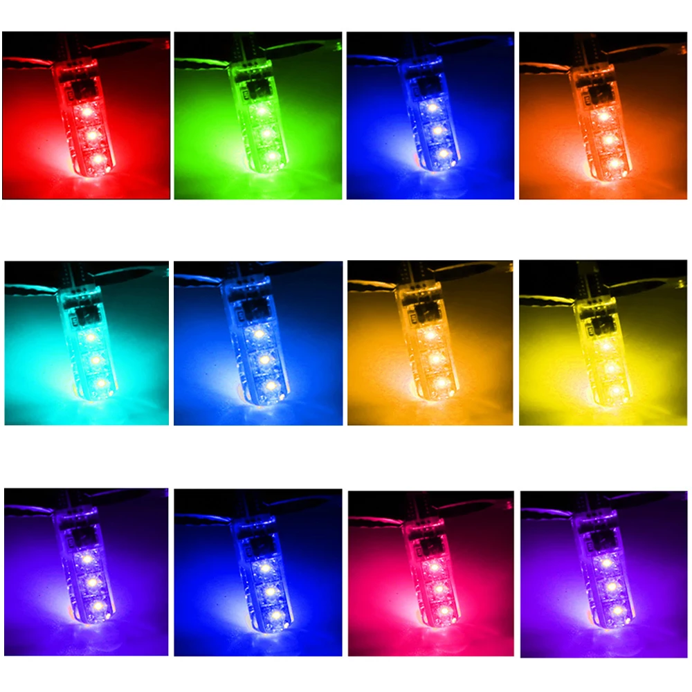 W5W Led T10 Canbus Светодиодные Автомобильные огни RGB светодиодные светильники с