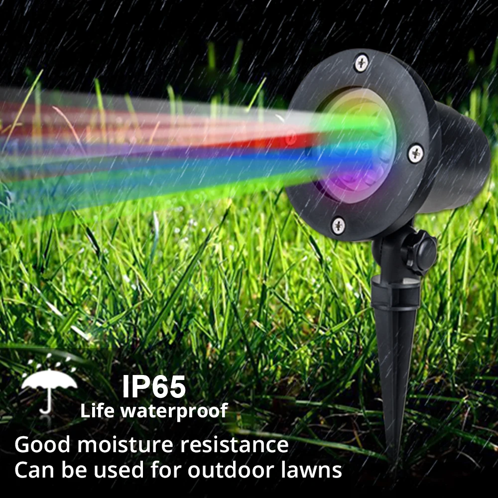 Сценический прожектор RGBW в виде снежинки Рождественская Светодиодный лампа для