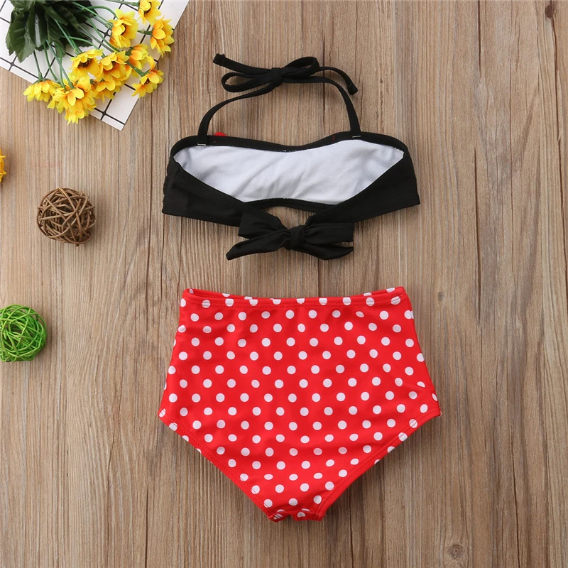 Женский купальник с высокой талией бикини бантом|Костюмы-двойки для детей| |