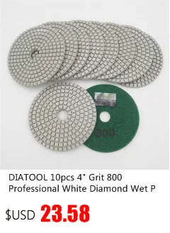 SHDIATOOL 10 шт " /100 мм зернистость 400 Professional White Diamond влажной полировки связке шлифовальные диски камень полировки, диск