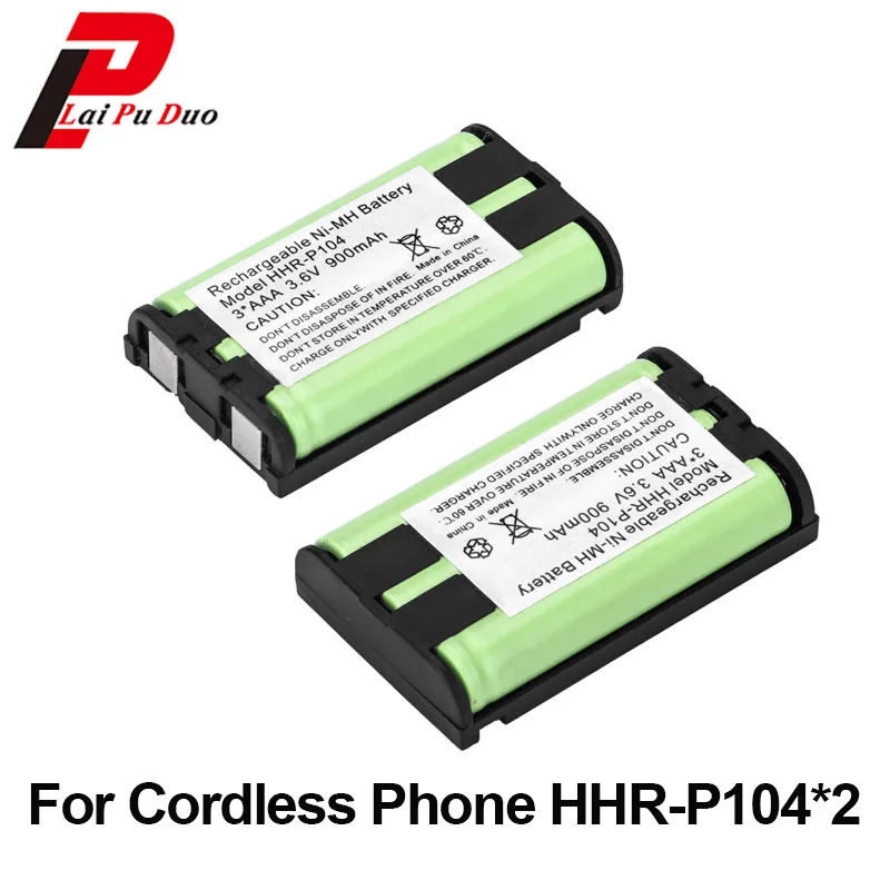 2pcs/Lot for Panasonic HHR-P104 Cordless Phone Battery 3.6V 