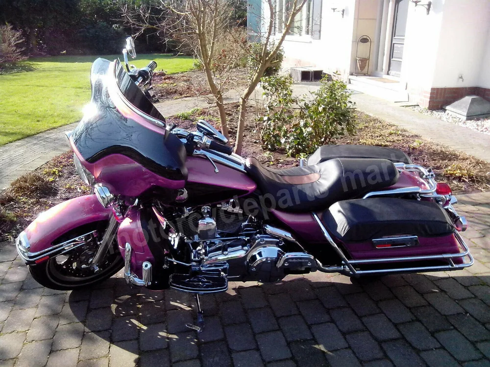 Мотоциклетная виниловая крышка седловой Сумки Чехлы для Harley Touring Electra модель Road Street Glide без заднего амортизатора Road King FLT 1993-2013