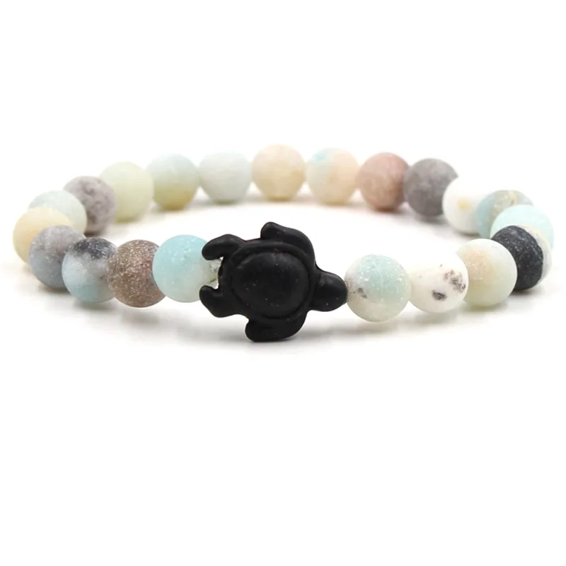 Браслет Boho Turtle эластичный браслет ручной работы из натурального камня с бусинами
