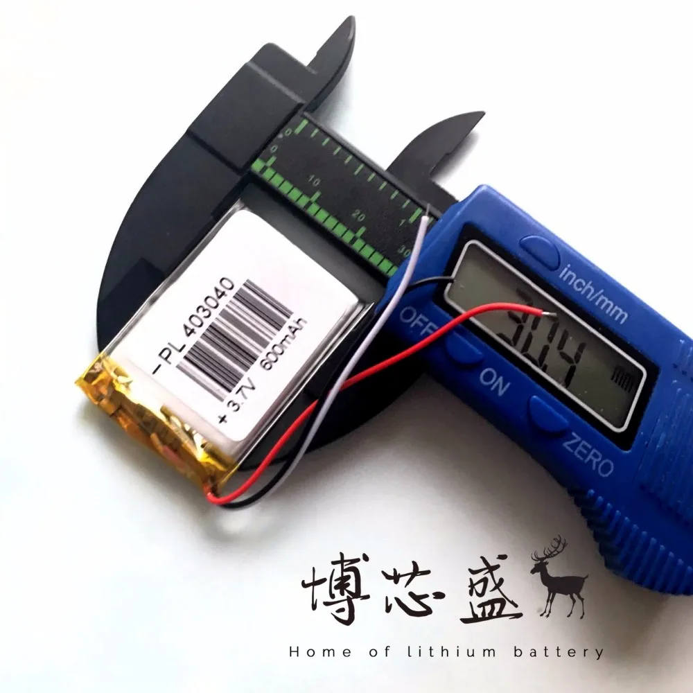 3 7 В литий полимерная батарея 043040 403040 600 мАч MP3 MP4 gps Bluetooth 4*30*40 мм литиевая небольшой