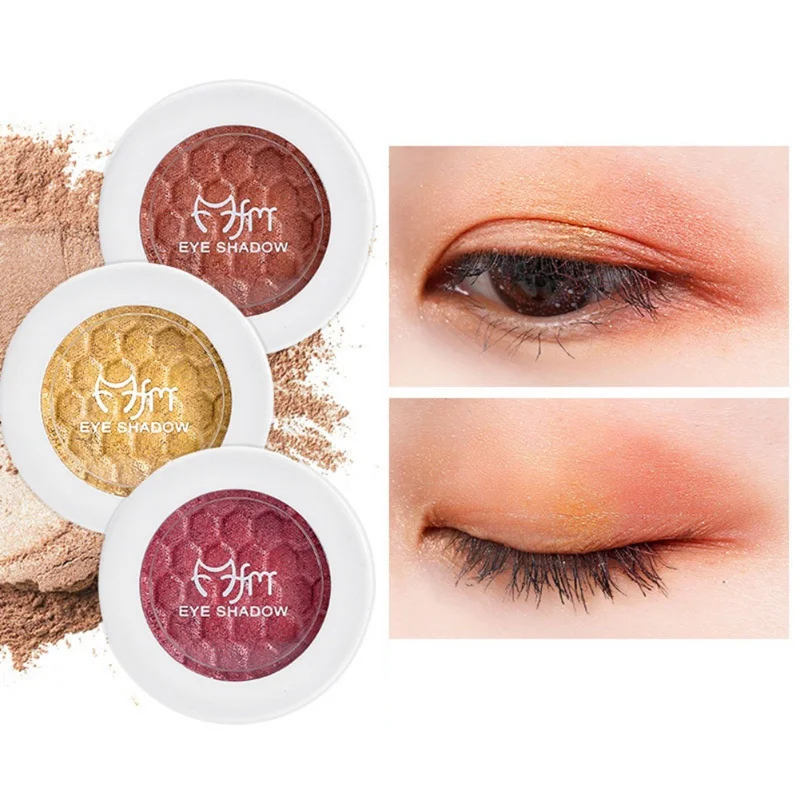 Мягкие матовые мерцающие тени для век макияж натуральные запеченные водостойкие
