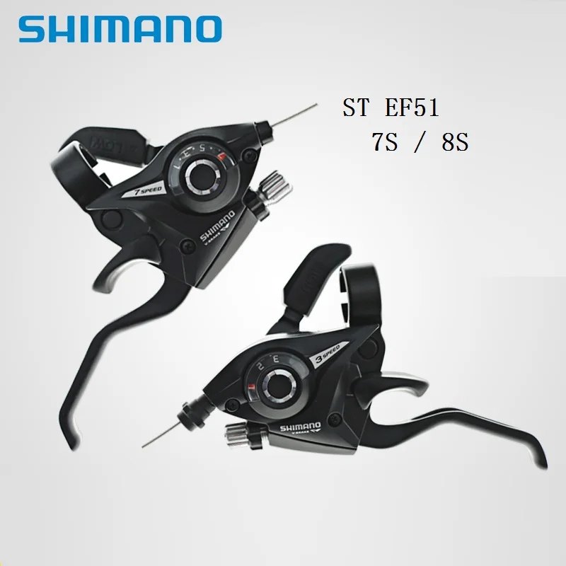 Оригинальный велосипедный переключатель SHIMANO ST EF51 7/8S 21/24 скоростей соединенный
