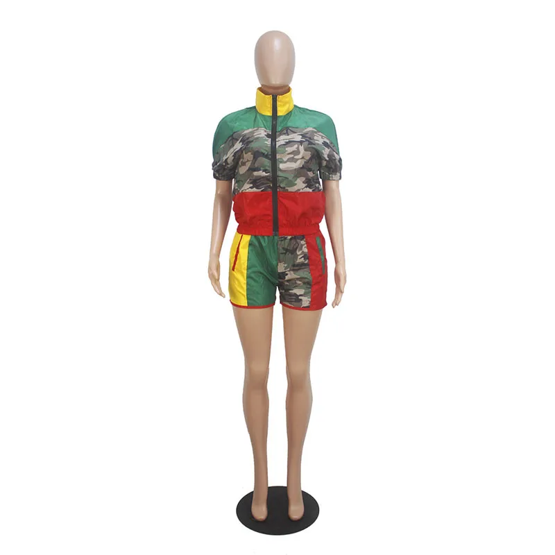 Женские спортивные костюмы камуфляжный спортивный костюм из 2 предметов Женская