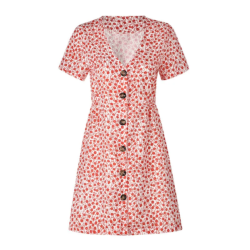 Распродажа женские платья лето 2018 женская одежда короткий рукав с v образным